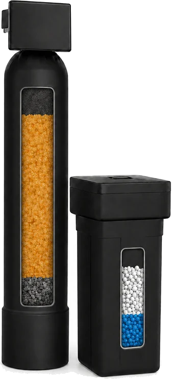 Whole-home water softener single tank system with brine box for Southern California city water — Sol Connection