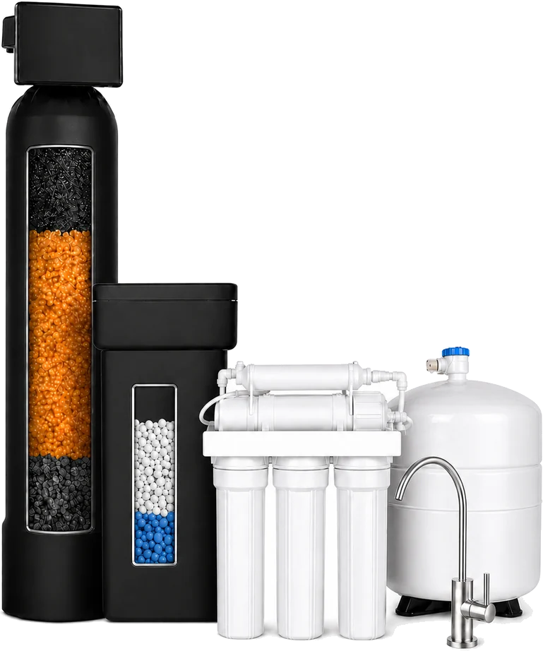 Whole-home water softener single tank with FREE 5-stage reverse osmosis drinking water system included — Sol Connection